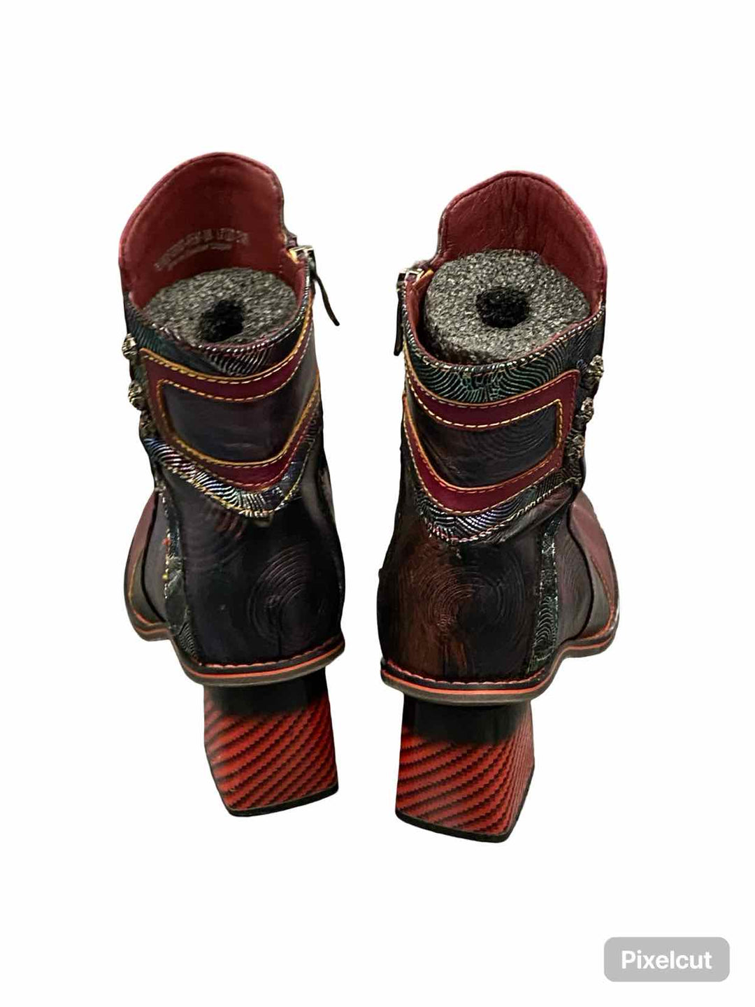 L'Artiste by Springstep Shoe Size 38 Red Leather Thunderbird Boots(Ankle)