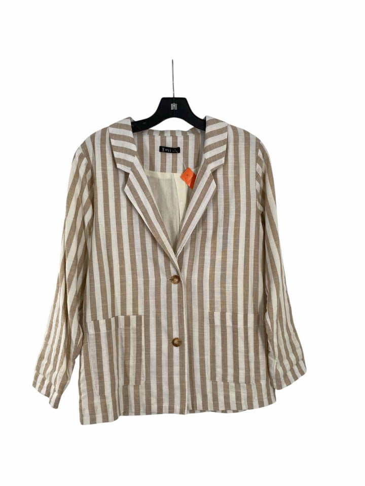 Very J Size S Brown White Striped Blazer