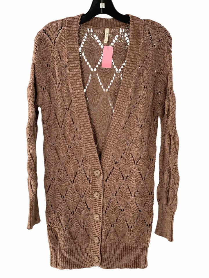 Frenchi Size S Brown Loose Knit Sweater