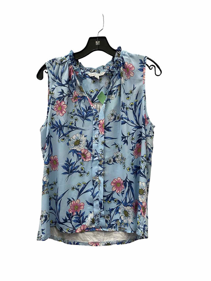 41 Hawthorn Size L Blue Floral Tank Top