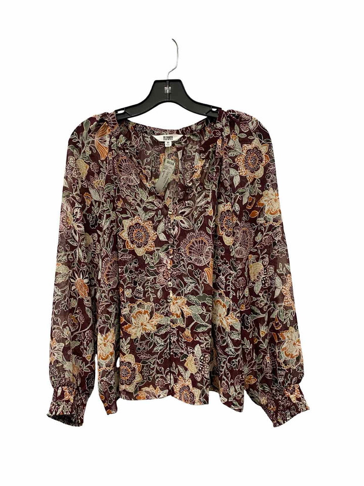 BB Dakota Size M Purple Floral Long Sleeve Shirts