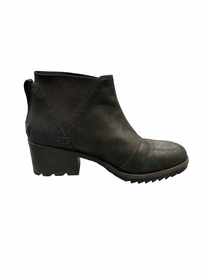 Sorel Shoe Size 6 Black Leather Cate Boots(Ankle)