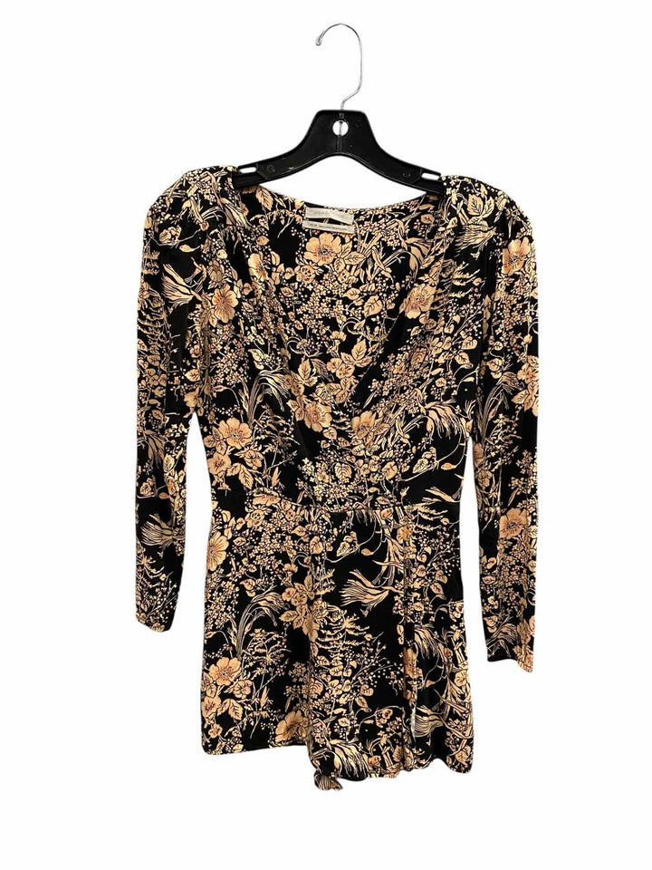 Urban Outfitters Size XS Pink Coral Black Floral Dress