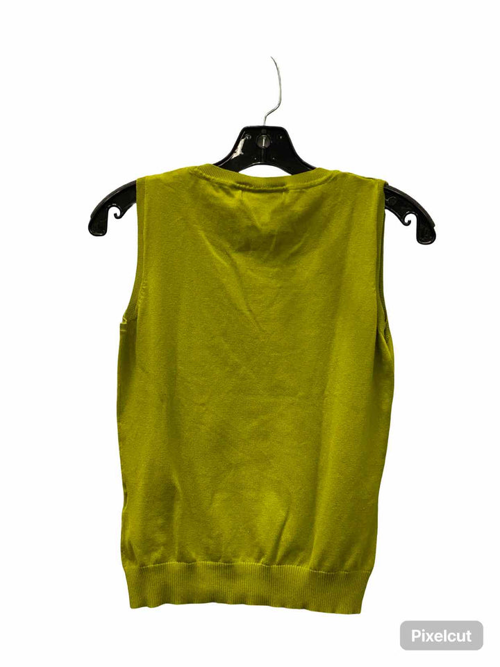 August Silk Size S Green Tank Top