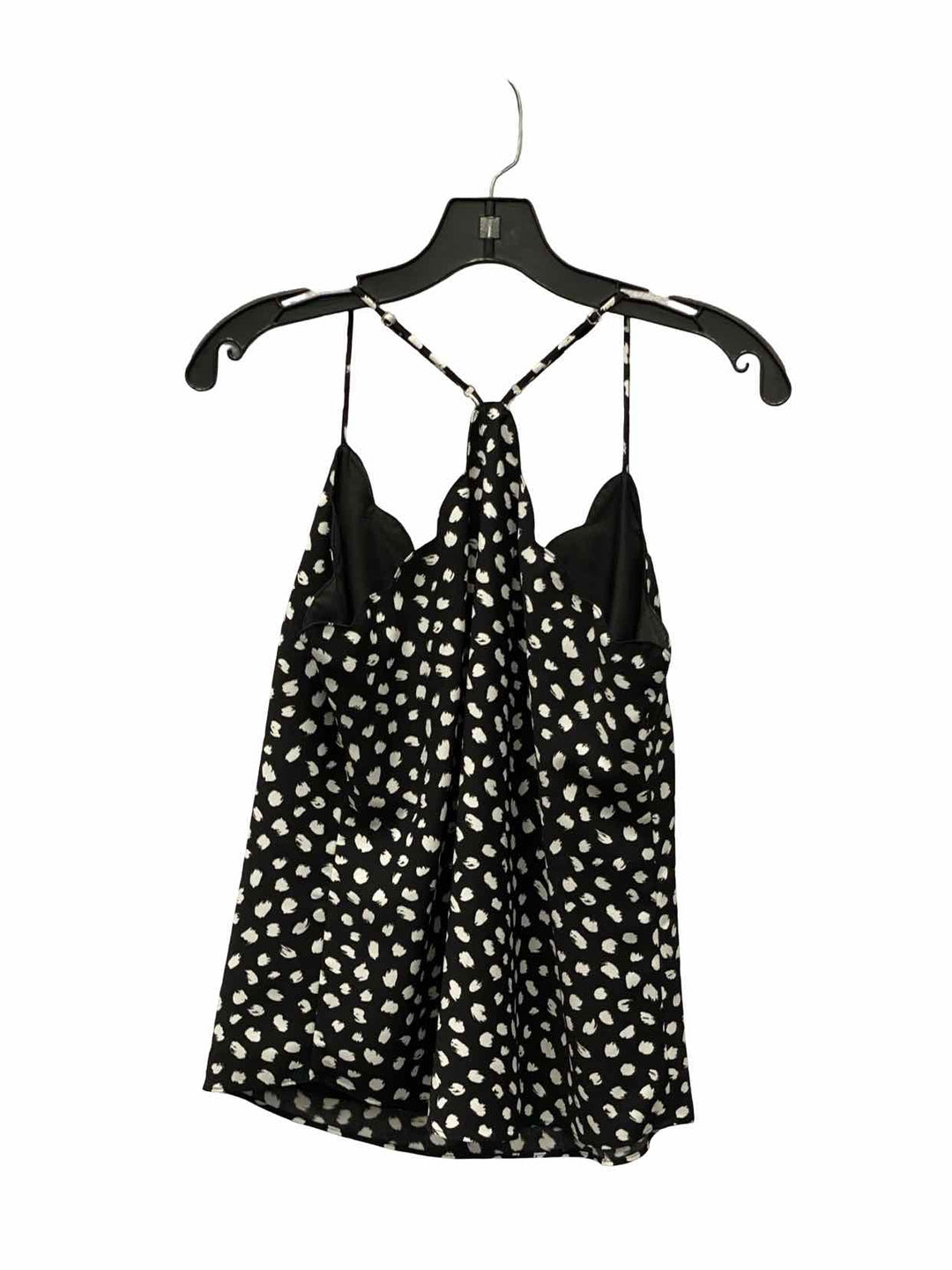 J Crew Size 2 Black White Leafy Tank Top