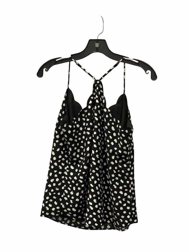 J Crew Size 2 Black White Leafy Tank Top