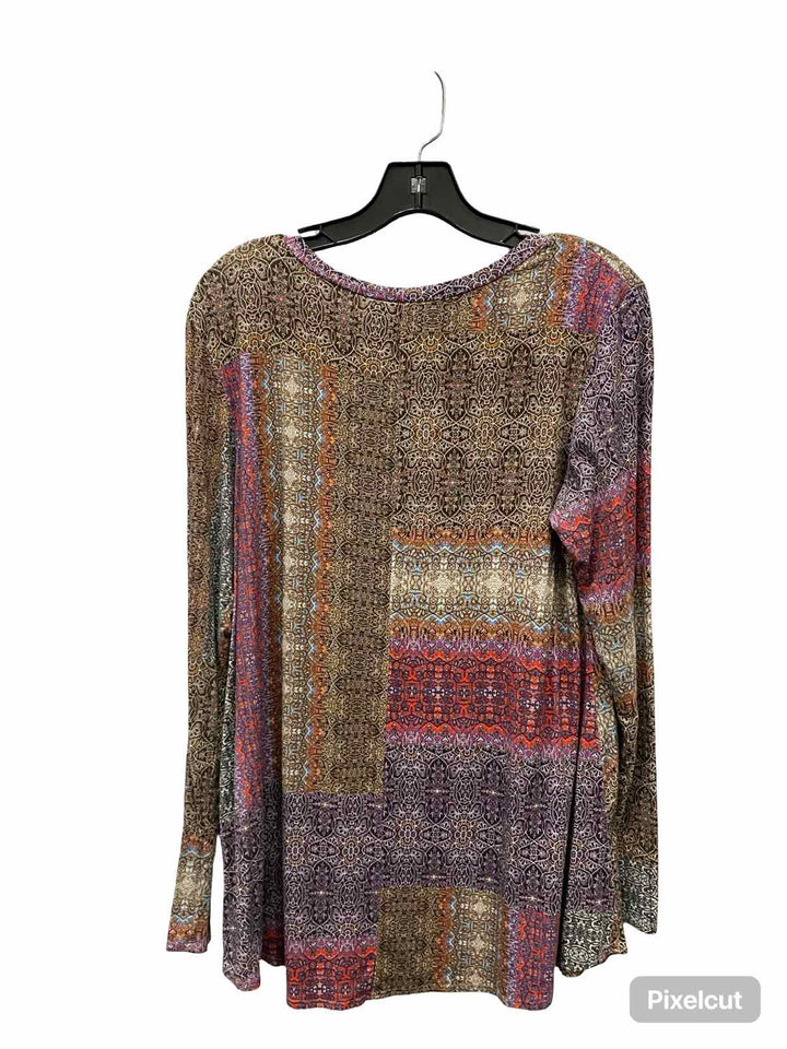 Salaam Size L Multi-Color Print Long Sleeve Shirts