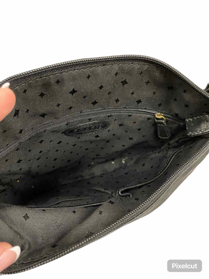Fossil Black Stanton Traveler Purse