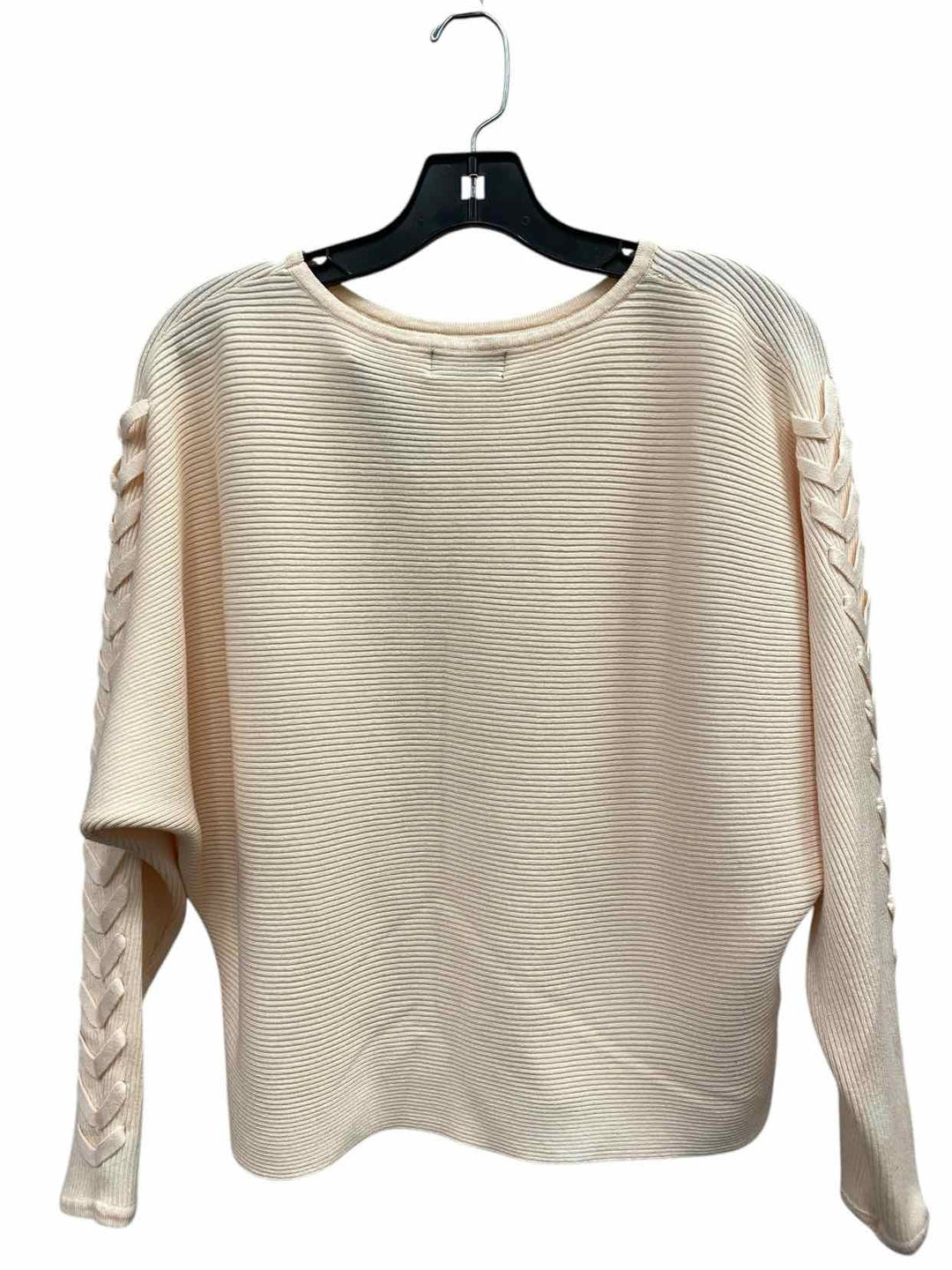 Tahari Size M Blush Ribbed Sweater