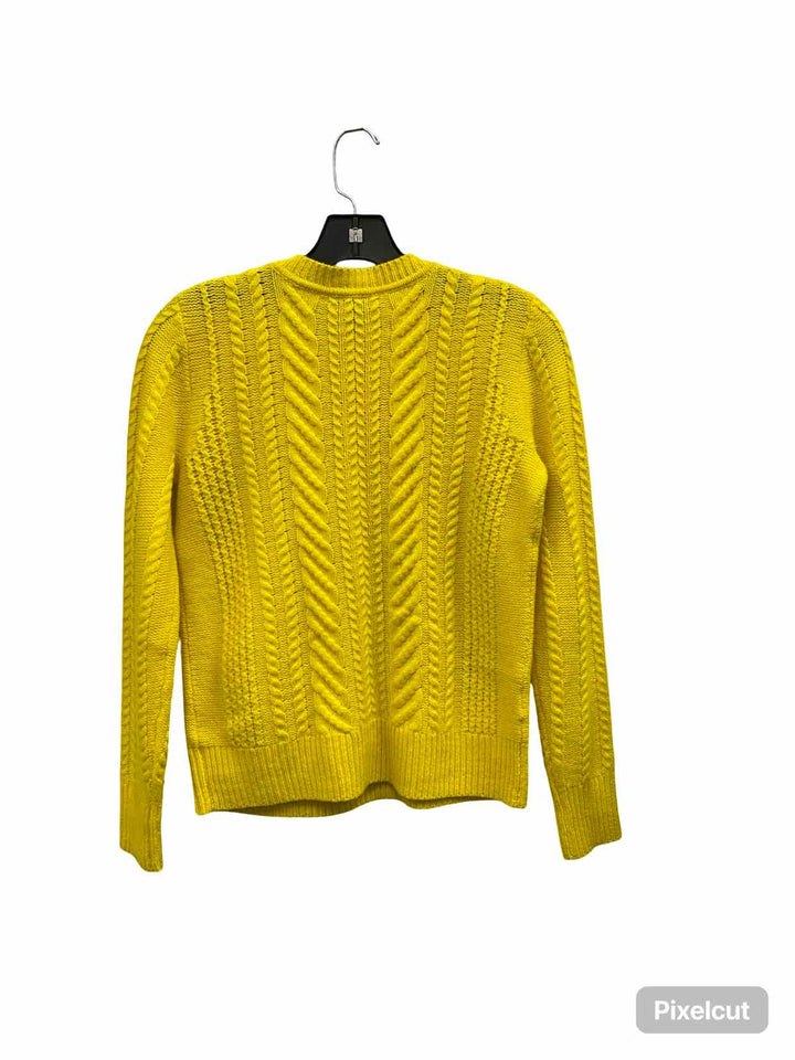 J Crew Size XS Yellow 100% Wool Sweater