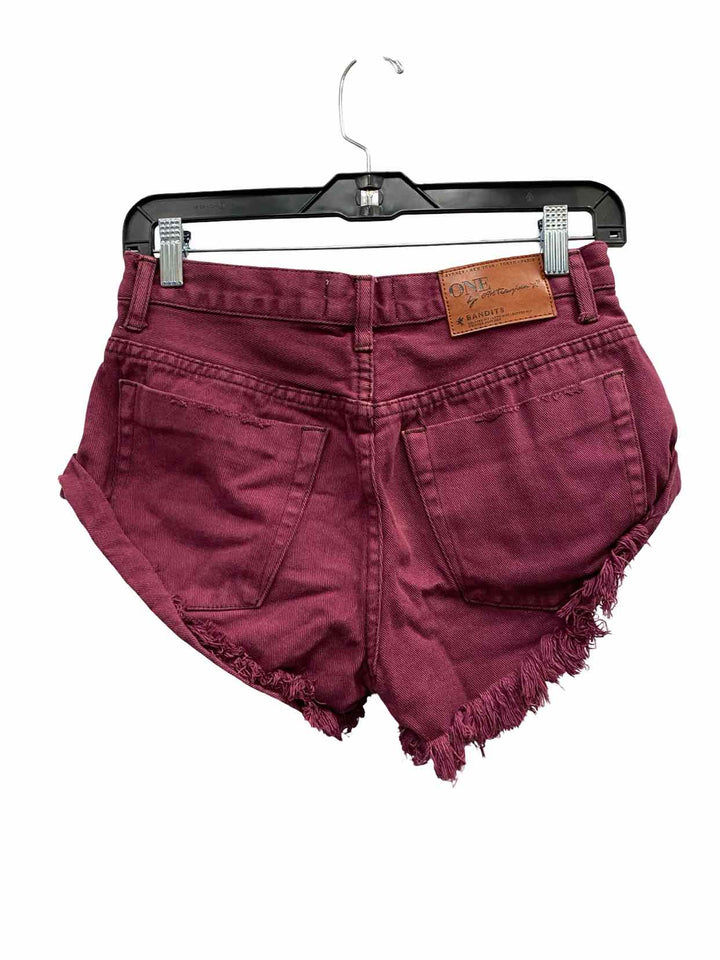 One Teaspoon Size 24 Plum Denim Shorts