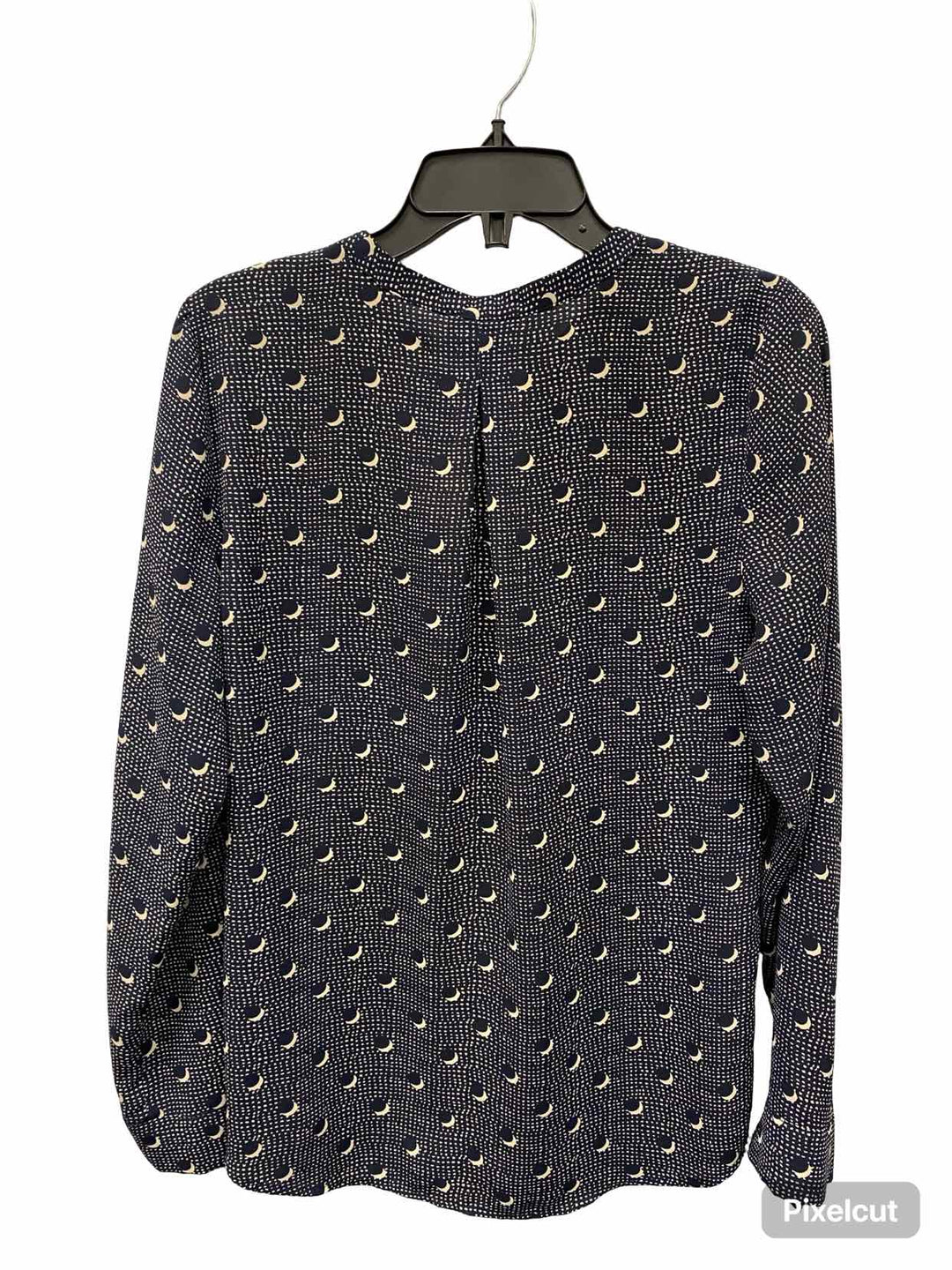 The Limited Size M Blue Cream Print Long Sleeve Shirts