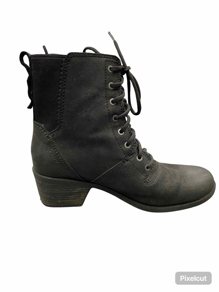 Teva Shoe Size 10 Black Leather Anya Lace Up Boots(Ankle)