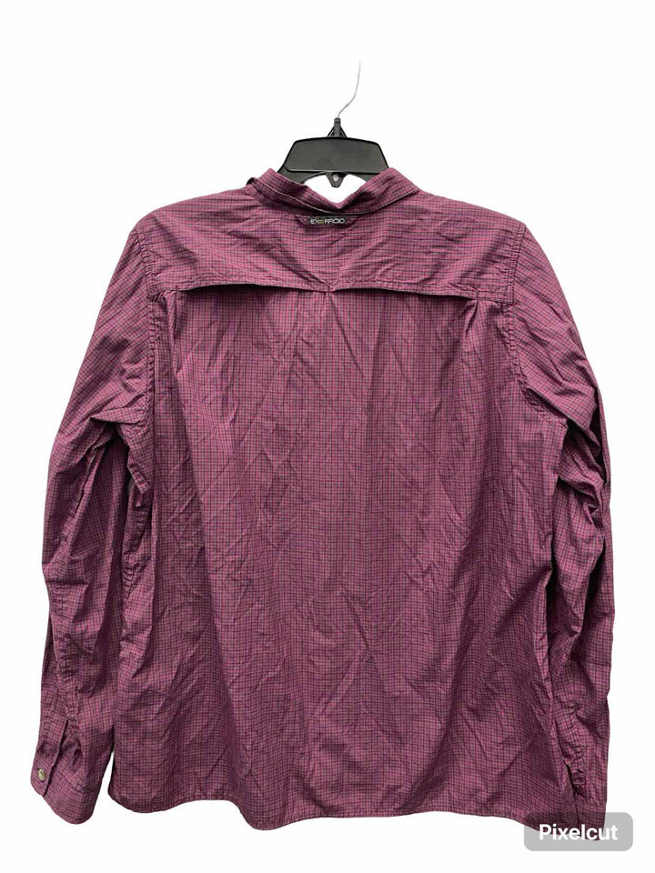Exofficio Size XL Purple Pink Plaid Long Sleeve Shirts