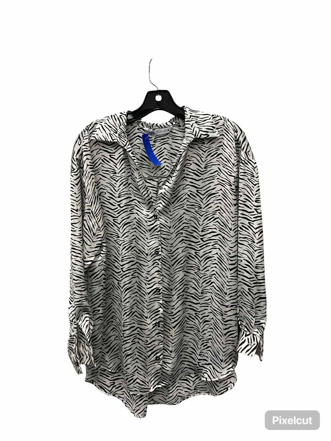 ZARA Size S White Black zebra Long Sleeve Shirts