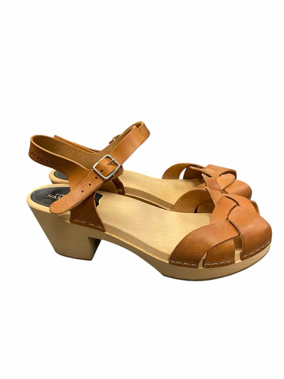 Hasbeens Shoe Size 40 Brown Wood Heels
