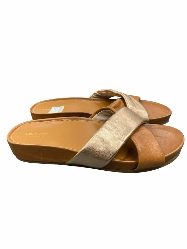Cole Haan Shoe Size 9.5 Brown Rose Gold Arielle Sandals