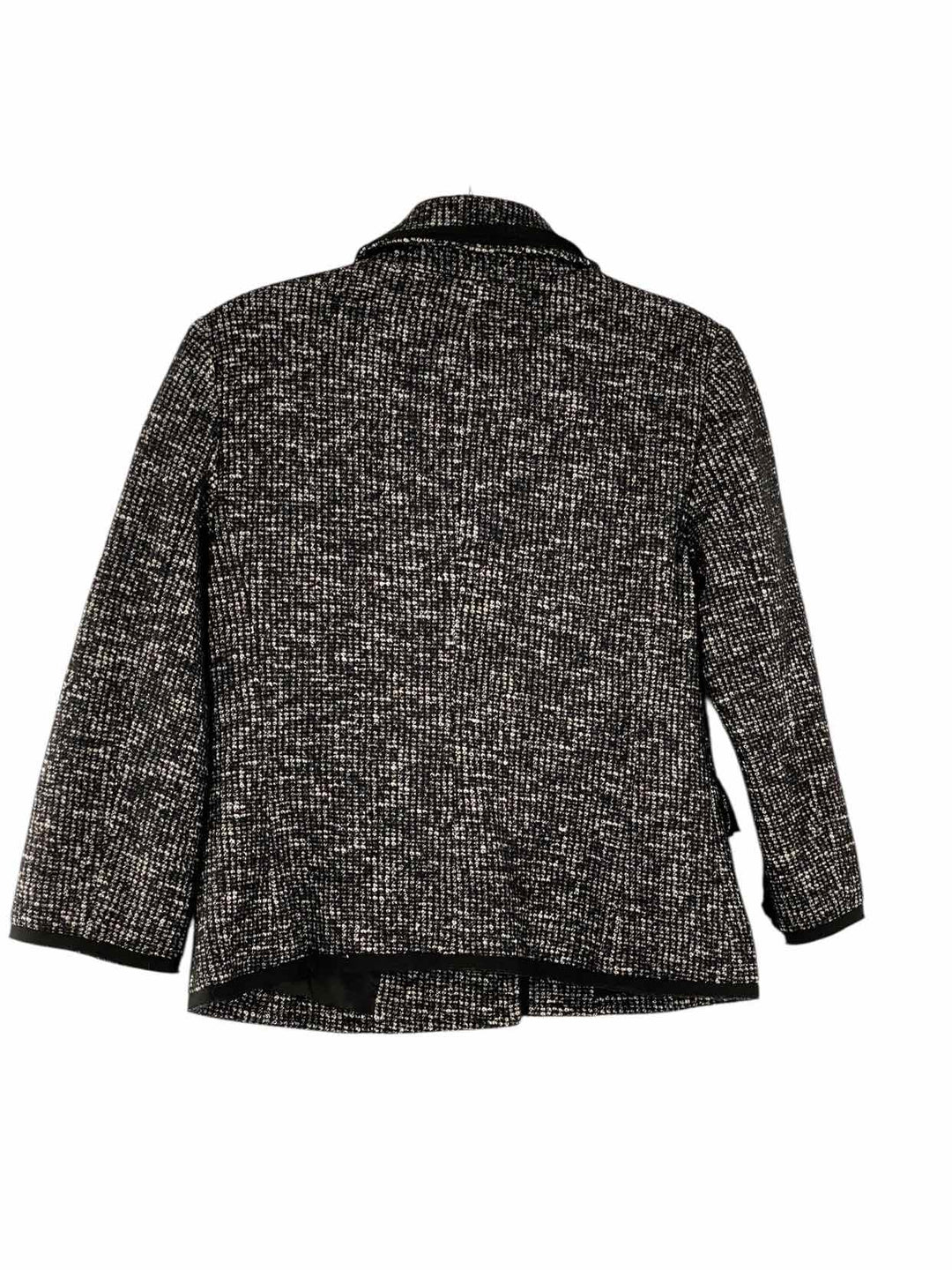 Ann Taylor Size 0 Black White Wool Blend Jacket