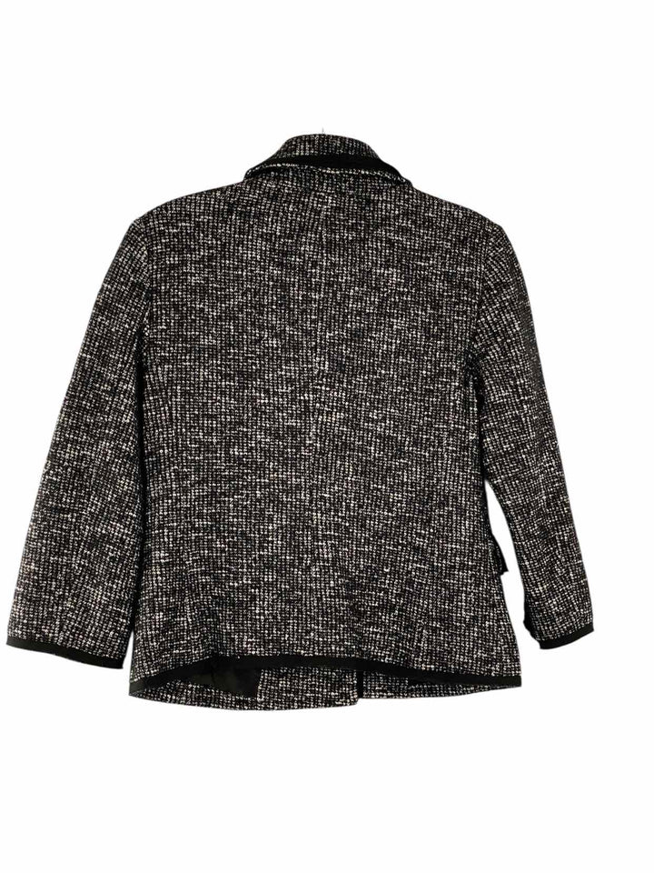 Ann Taylor Size 0 Black White Wool Blend Jacket