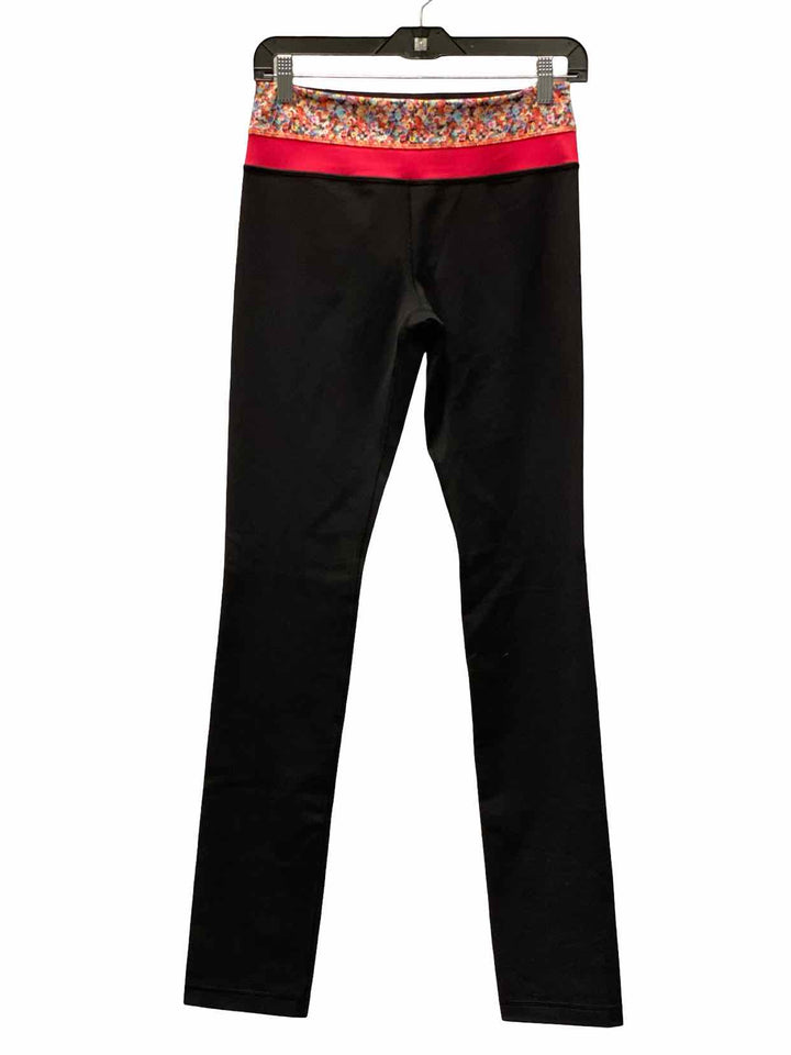 Lululemon Size 6 Black Pink Athletic Pants