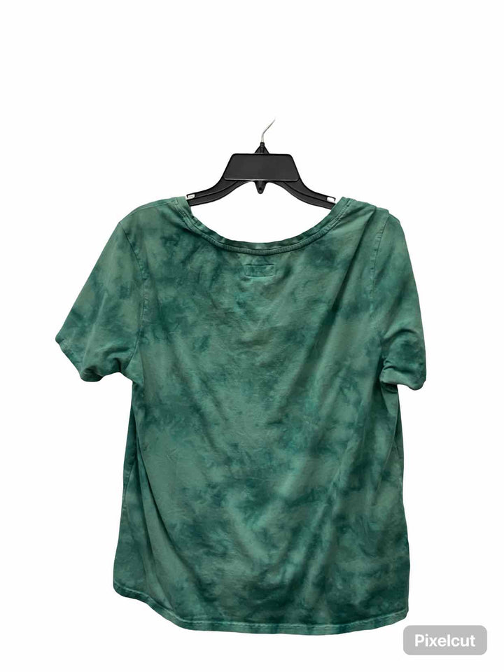 Pact Size L Green 100% Organic Cotton Short Sleeve Shirts