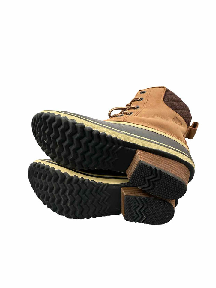 Sorel Shoe Size 9 Brown Leather Waterproof Slimpack II Lace Boots(Ankle)