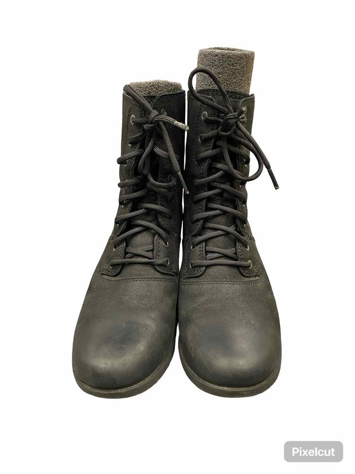 Teva Shoe Size 10 Black Leather Anya Lace Up Boots(Ankle)
