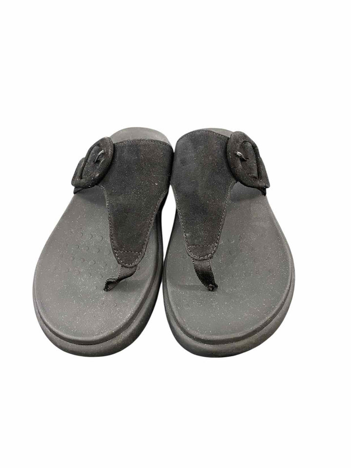 Vionic Shoe Size 8.5 Black Toe post Sandals