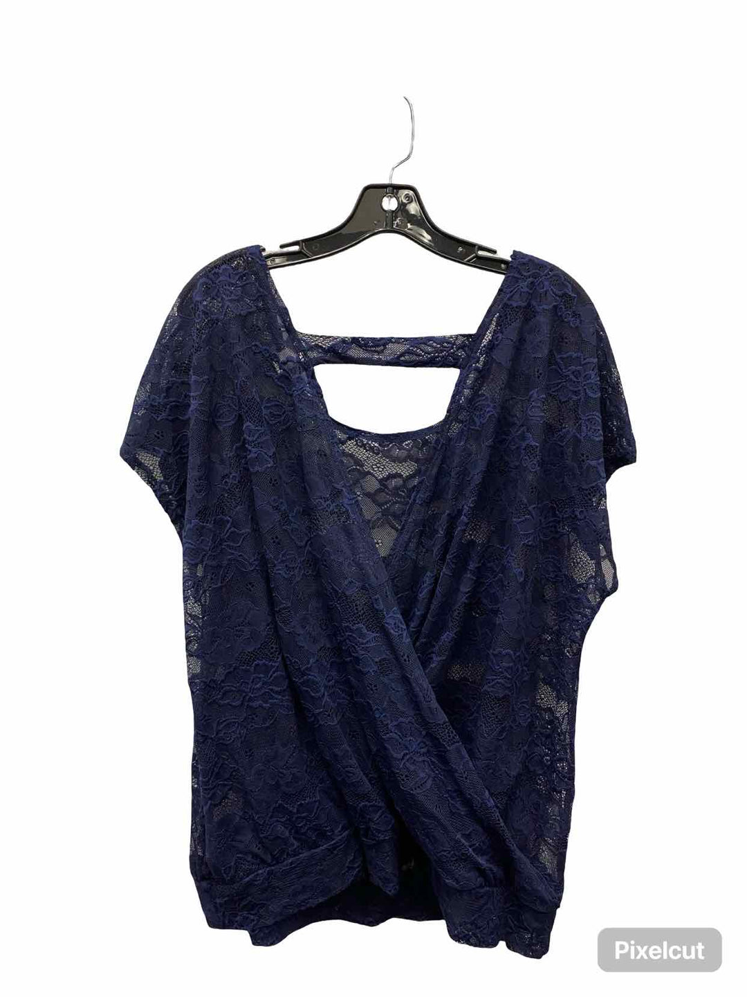Torrid Size 1 Blue Lace Short Sleeve Shirts