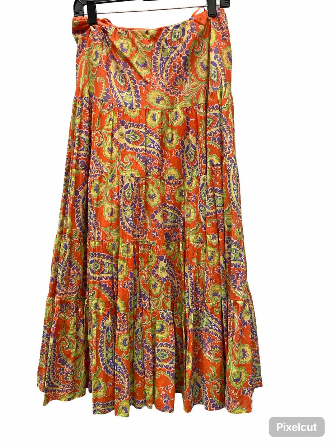 Lauren Ralph Lauren Size XS Orange Multi Print Skirt