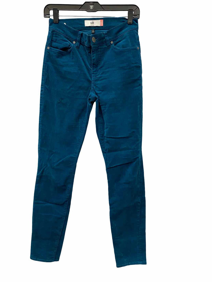 Cabi Size 2 Teal Corduroy Skinny Pants