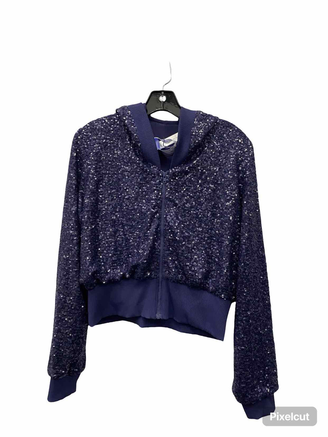 Susana Monaco Size L Blue sequined Jacket