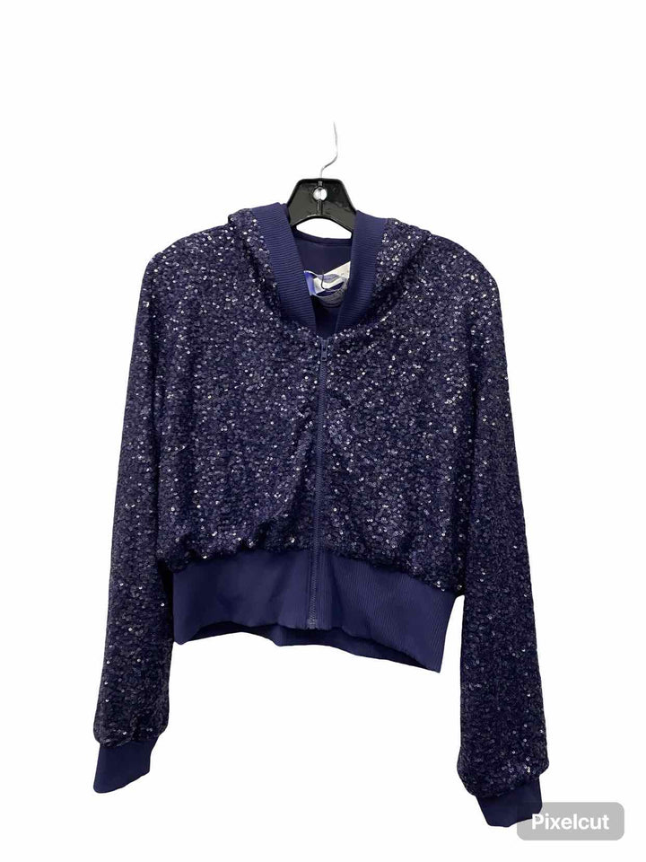 Susana Monaco Size L Blue sequined Jacket