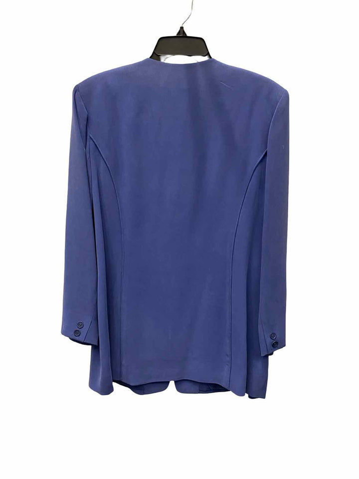 Due Per Due Size 12 Blue 100% silk Jacket
