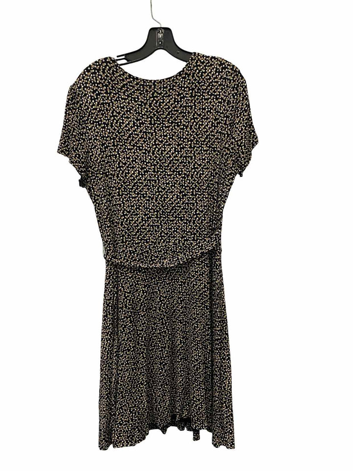 Bailey 44 Size L Black Brown Polka Dot Dress