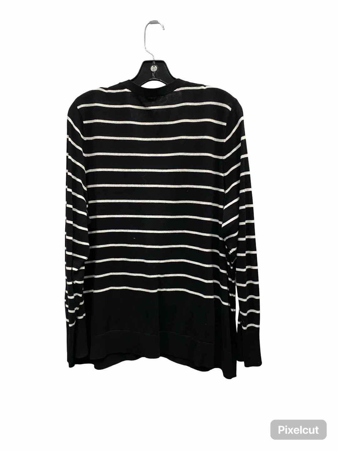 Sejour Size XL Black White Stripe Sweater