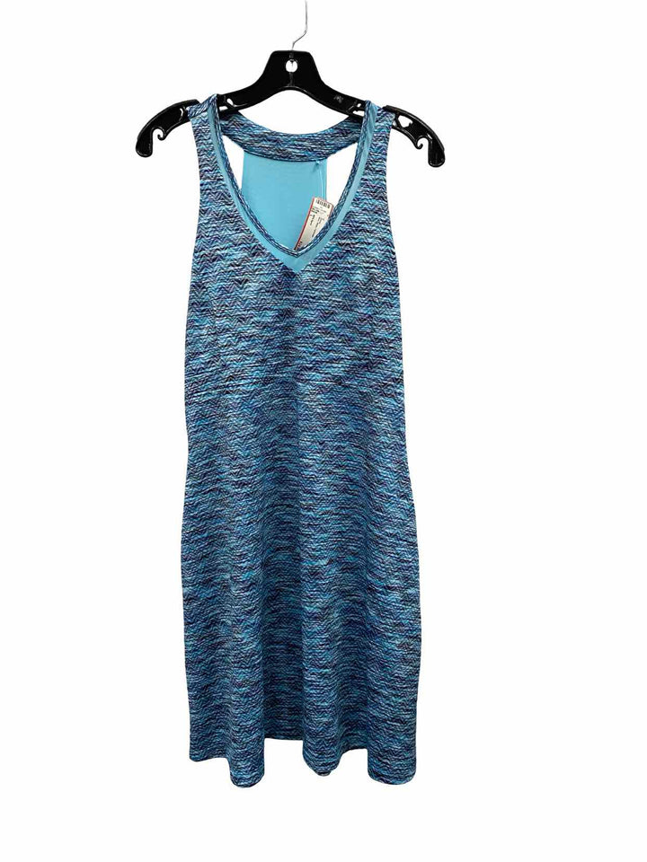 MPG Sport Size L Blue Stripe Dress