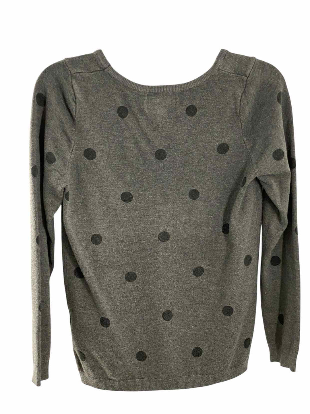 Absolutely Creative Worldwide Size S Gray Polka Dot Long Sleeve Shirts
