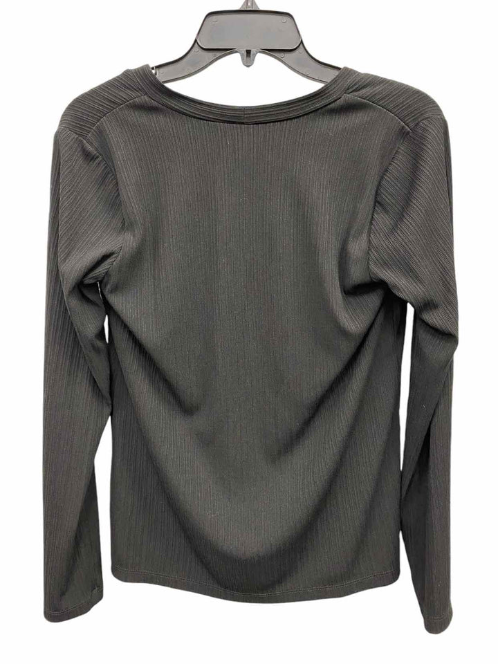 Susan Graver Size XXS Black Ribbed Long Sleeve Shirts