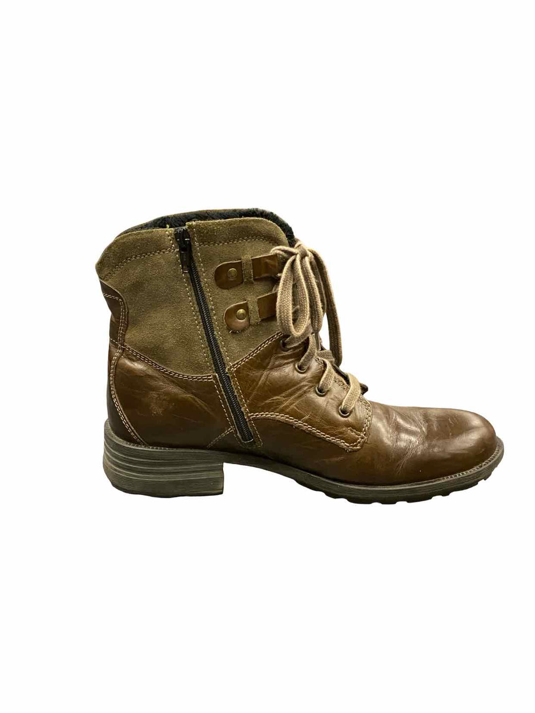 Felmini Shoe Size 41 Black Leather Boots(Ankle)