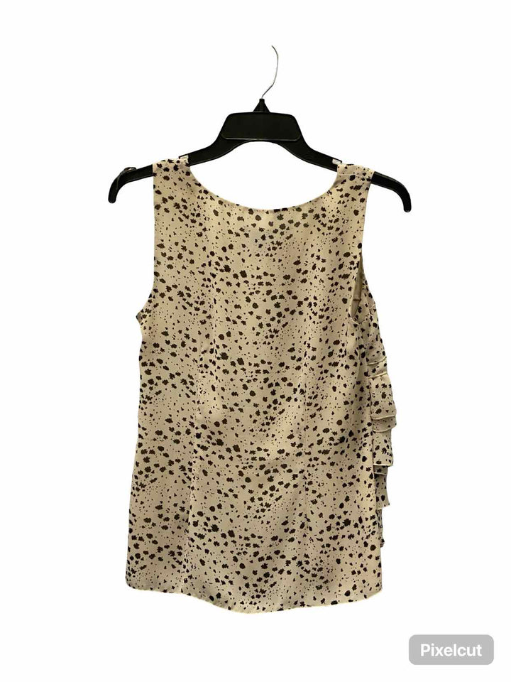 Ann Taylor Size S Cream Black Tank Top