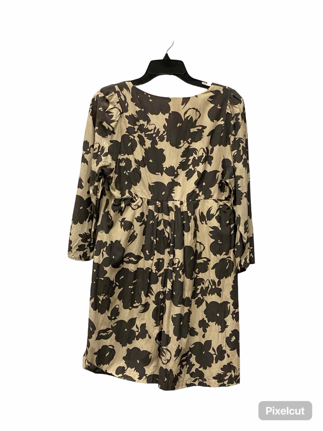 Graham & Spencer Size M Brown Floral Cotton/Silk Blend Dress