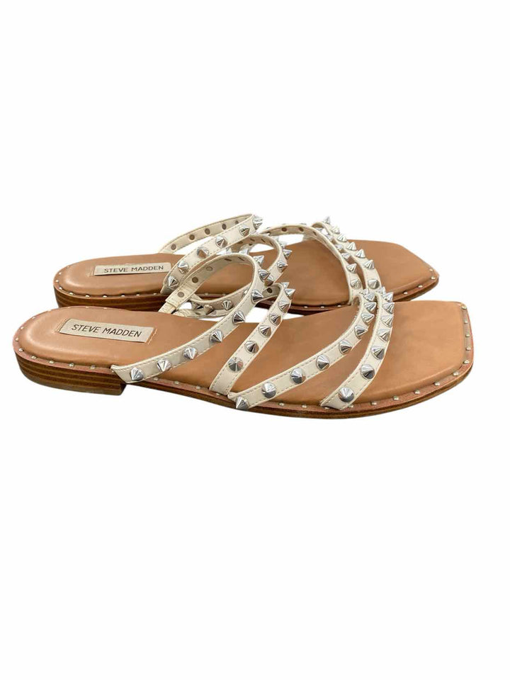 Steve Madden Shoe Size 9.5 Brown White Sandals