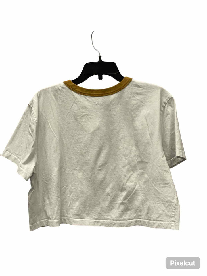 MWL Size L White Yellow Short Sleeve Shirts