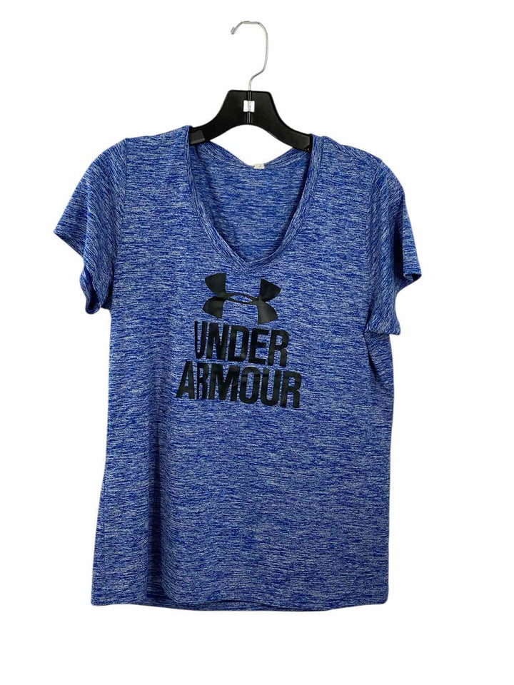 Under Armour Size L Blue Athletic Short Sleeve