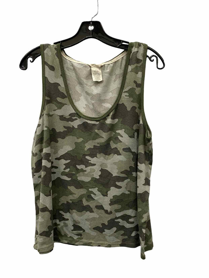 Lucky Brand Size 2X Green camo print Tank Top