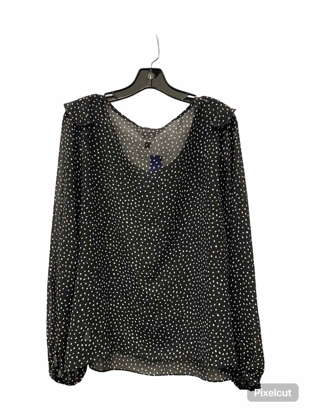 Cabi Size XXL Black Polka Dot Long Sleeve Shirts