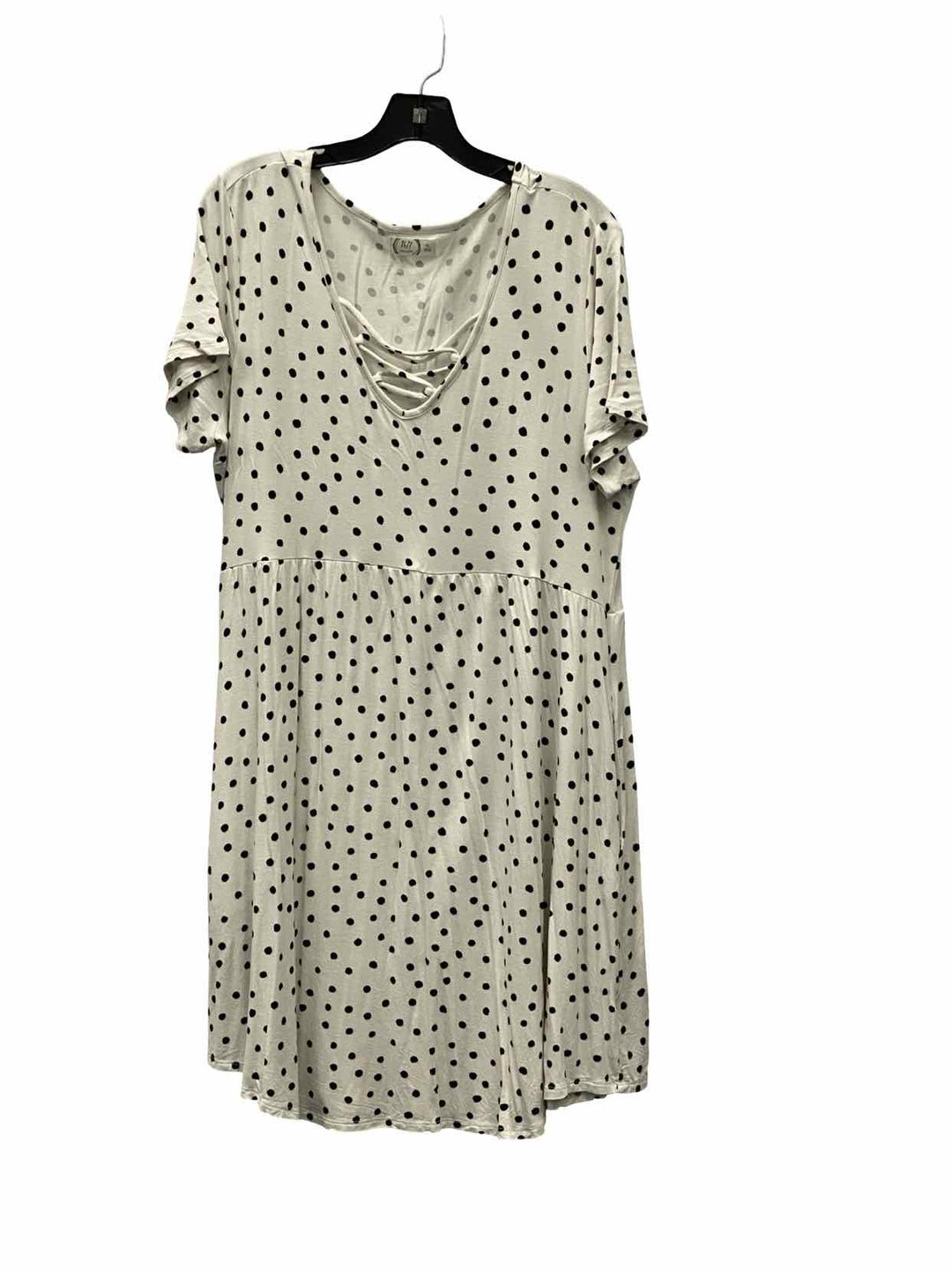 Maurices Size XL White Black Polka Dot Dress