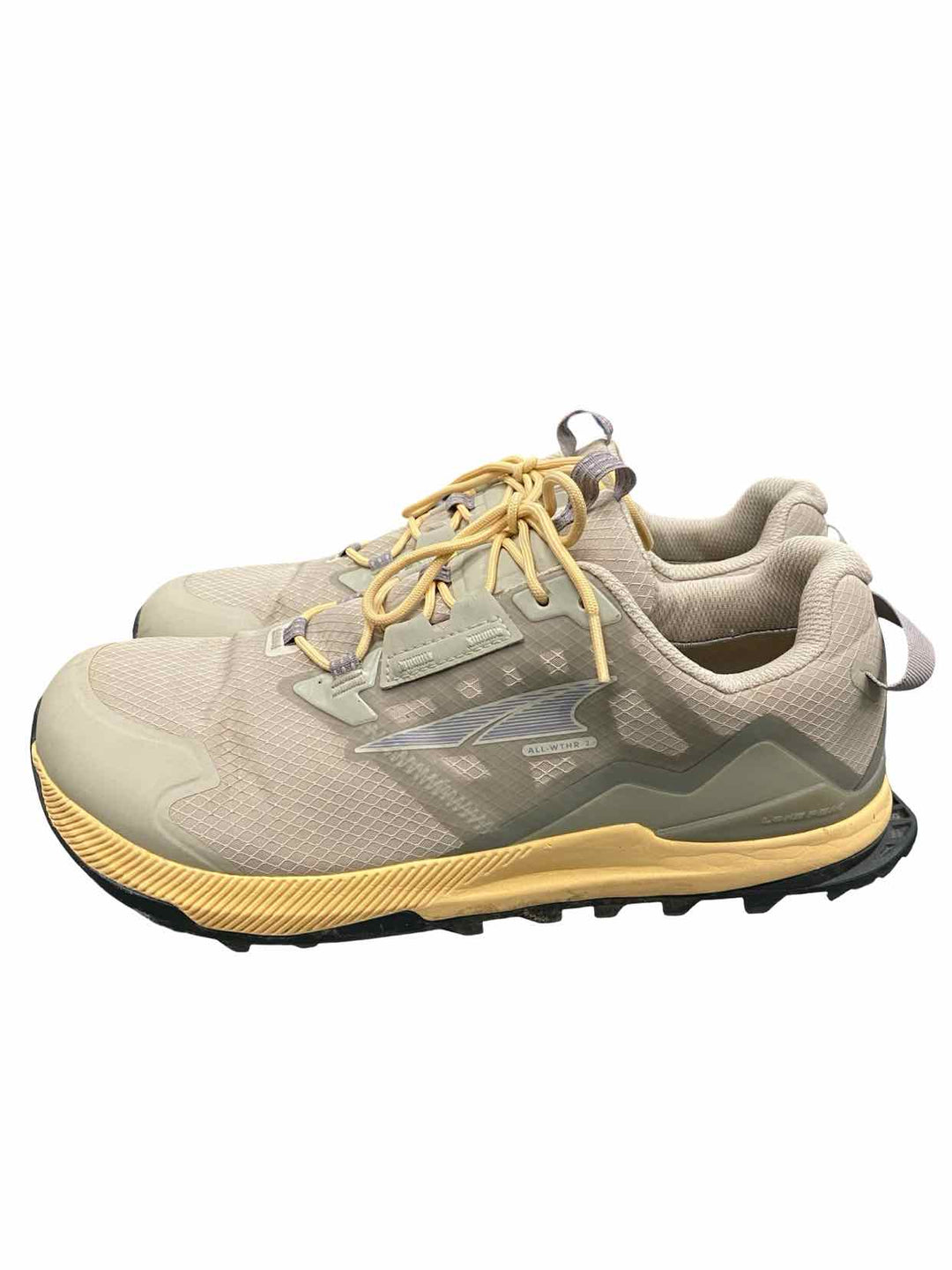 Altra Shoe Size 11 Grey Yellow Lone Peak All-Wthr Low 2 Sneakers