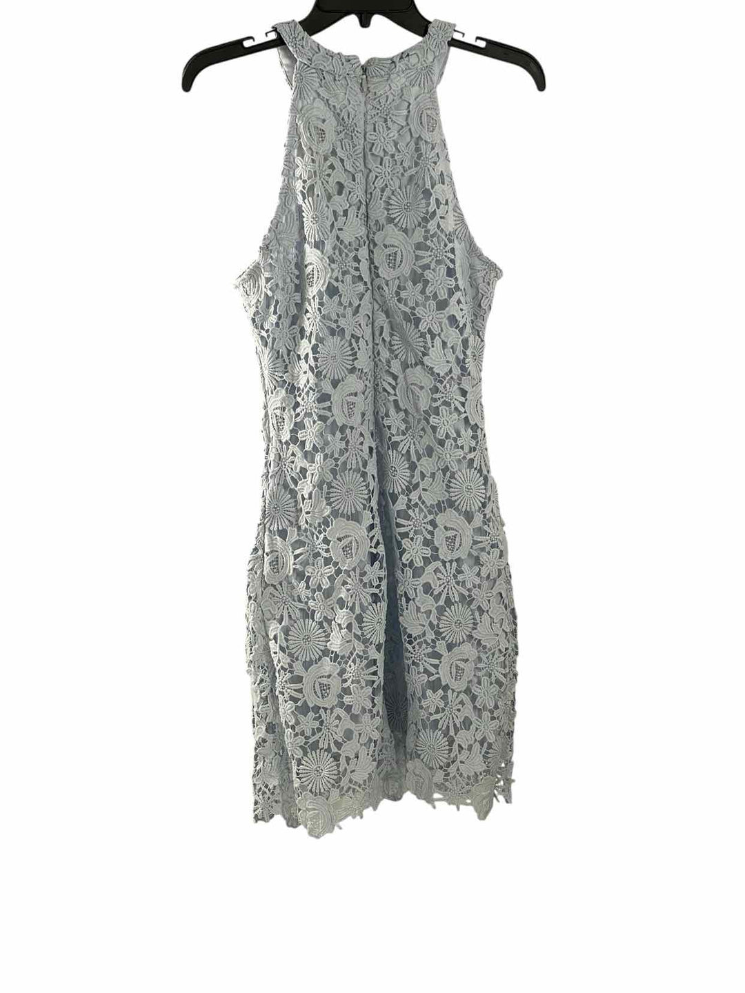 Lulus Size L Light Blue Floral Lace Dress